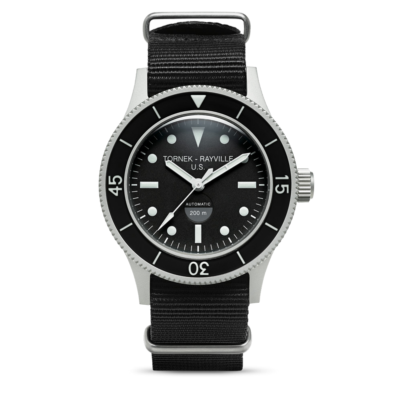 Tornek-Rayville TR-660 acrylic front view with Nato strap